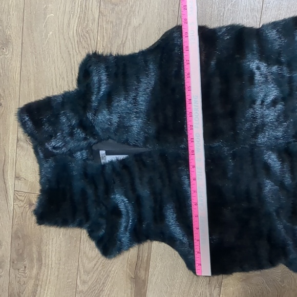Alberto Makali Long Fur black and turquoise Vest size M - Picture 5 of 10